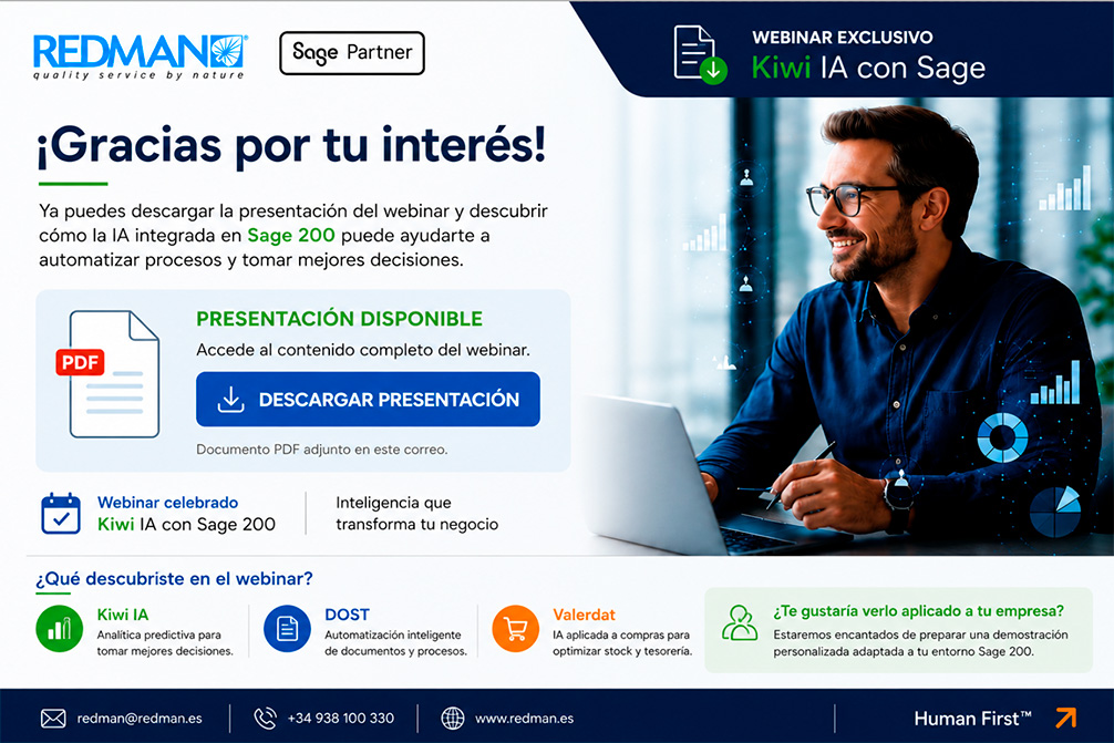 Ya tienes disponible la presentación de Kiwi IA con Sage 200
